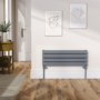 Riace Dark Grey Anthracite Flat Designer Radiator 280x800mm Double Panel 1352 BTU
