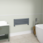 Riace Dark Grey Anthracite Flat Designer Radiator 280x800mm Double Panel 1352 BTU