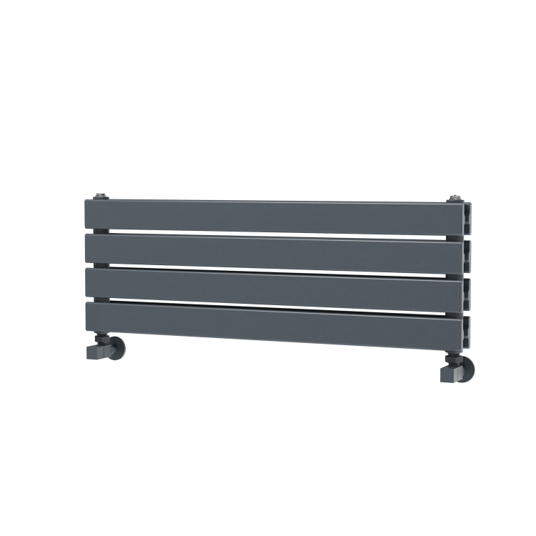 Riace Dark Grey Anthracite Flat Designer Radiator 280x800mm Double Panel 1352 BTU