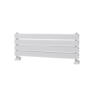 Riace White Flat Designer Radiator 280x800mm Double Panel 1352 BTU