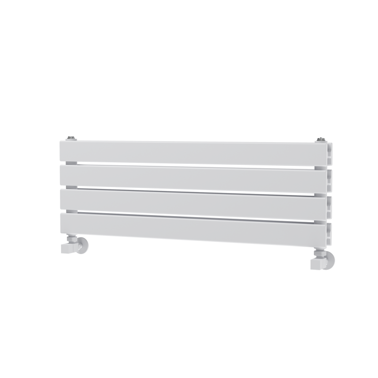 Riace White Flat Designer Radiator 280x800mm Double Panel 1352 BTU