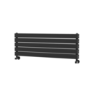 Riace Midnight Black Flat Designer Radiator 350x1000mm Double Panel 2068 BTU