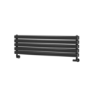 Sorrento Midnight Black Oval Designer Radiator 295x1000mm Double Panel 1846 BTU