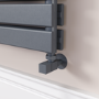 Riace Dark Grey Anthracite Flat Designer Radiator 350x1000mm Double Panel 2068 BTU