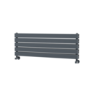 Riace Dark Grey Anthracite Flat Designer Radiator 350x1000mm Double Panel 2068 BTU