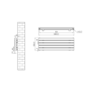 Riace Dark Grey Anthracite Flat Designer Radiator 350x1000mm Double Panel 2068 BTU
