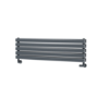 Sorrento Dark Grey Anthracite Oval Designer Radiator 295x1000mm Double Panel 1846 BTU