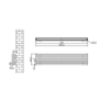 Sorrento Midnight Black Oval Designer Radiator 295x1400mm Double Panel 2509 BTU