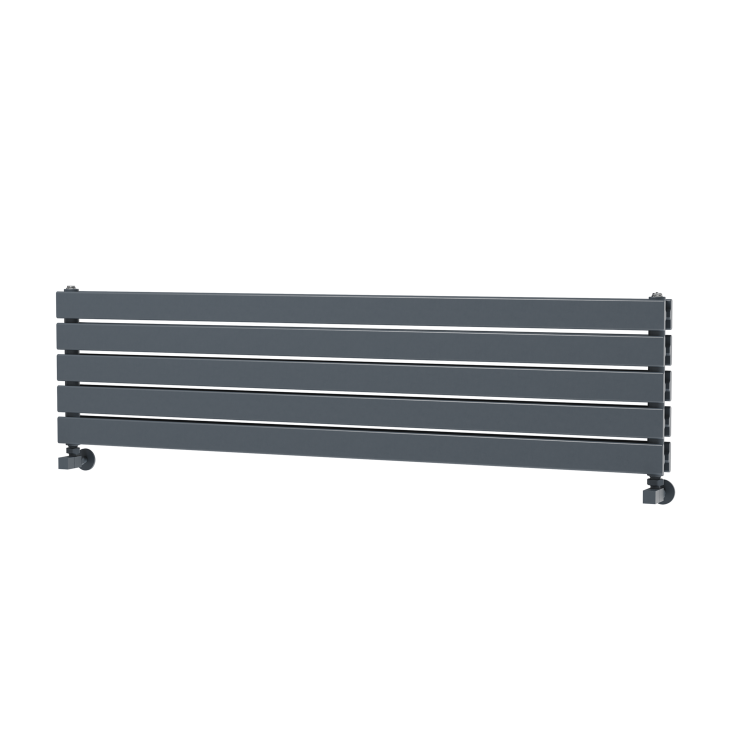 Riace Dark Grey Anthracite Flat Designer Radiator 350x1400mm Double Panel 2792 BTU