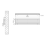 Riace Dark Grey Anthracite Flat Designer Radiator 350x1400mm Double Panel 2792 BTU