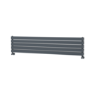 Riace Dark Grey Anthracite Flat Designer Radiator 350x1600mm Double Panel 3140 BTU