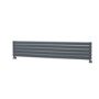 Riace Dark Grey Anthracite Flat Designer Radiator 350x1800mm Double Panel 3474 BTU