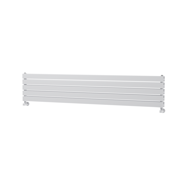 Riace White Flat Designer Radiator 350x1800mm Double Panel 3474 BTU