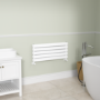 Riace White Flat Designer Radiator 350x800mm Double Panel 1693 BTU