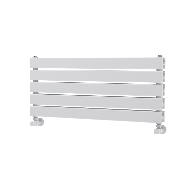 Riace White Flat Designer Radiator 350x800mm Double Panel 1693 BTU