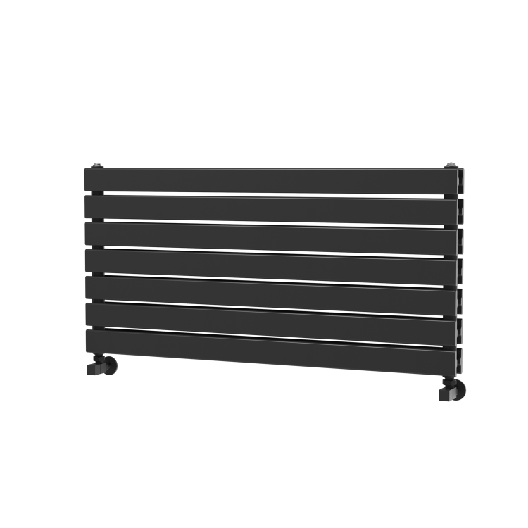Riace Midnight Black Flat Designer Radiator 490x1000mm Double Panel 2898 BTU