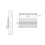 Riace Dark Grey Anthracite Flat Designer Radiator 490x1000mm Double Panel 2898 BTU