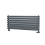 Sorrento Dark Grey Anthracite Oval Designer Radiator 413x1000mm Double Panel 2584 BTU