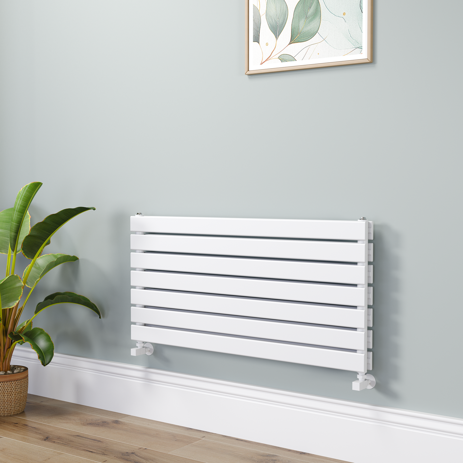 Riace  Flat Designer Radiator 490X1000mm Double Panel 2898 Btu RHD7-1000-WCF