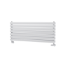 Sorrento White Oval Designer Radiator 413x1000mm Double Panel 2584 BTU