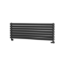 Sorrento Midnight Black Oval Designer Radiator 413x1200mm Double Panel 3048 BTU