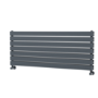Riace Dark Grey Anthracite Flat Designer Radiator 490x1200mm Double Panel 3410 BTU