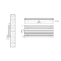 Riace Dark Grey Anthracite Flat Designer Radiator 490x1200mm Double Panel 3410 BTU