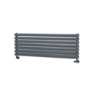 Sorrento Dark Grey Anthracite Oval Designer Radiator 413x1200mm Double Panel 3048 BTU