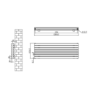 Sorrento White Oval Designer Radiator 413x1200mm Double Panel 3048 BTU