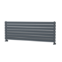 Riace Dark Grey Anthracite Flat Designer Radiator 490x1400mm Double Panel 3908 BTU