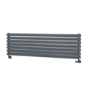 Sorrento Dark Grey Anthracite Oval Designer Radiator 413x1400mm Double Panel 3509 BTU