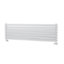 Sorrento White Oval Designer Radiator 413x1400mm Double Panel 3509 BTU