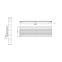 Riace Midnight Black Flat Designer Radiator 490x1600mm Double Panel 4392 BTU