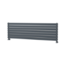 Riace Dark Grey Anthracite Flat Designer Radiator 490x1600mm Double Panel 4392 BTU