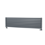 Sorrento Dark Grey Anthracite Oval Designer Radiator 413x1600mm Double Panel 3973 BTU