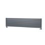 Sorrento Dark Grey Anthracite Oval Designer Radiator 413x1800mm Double Panel 4437 BTU