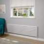Riace White Flat Designer Radiator 490x1800mm Double Panel 4863 BTU