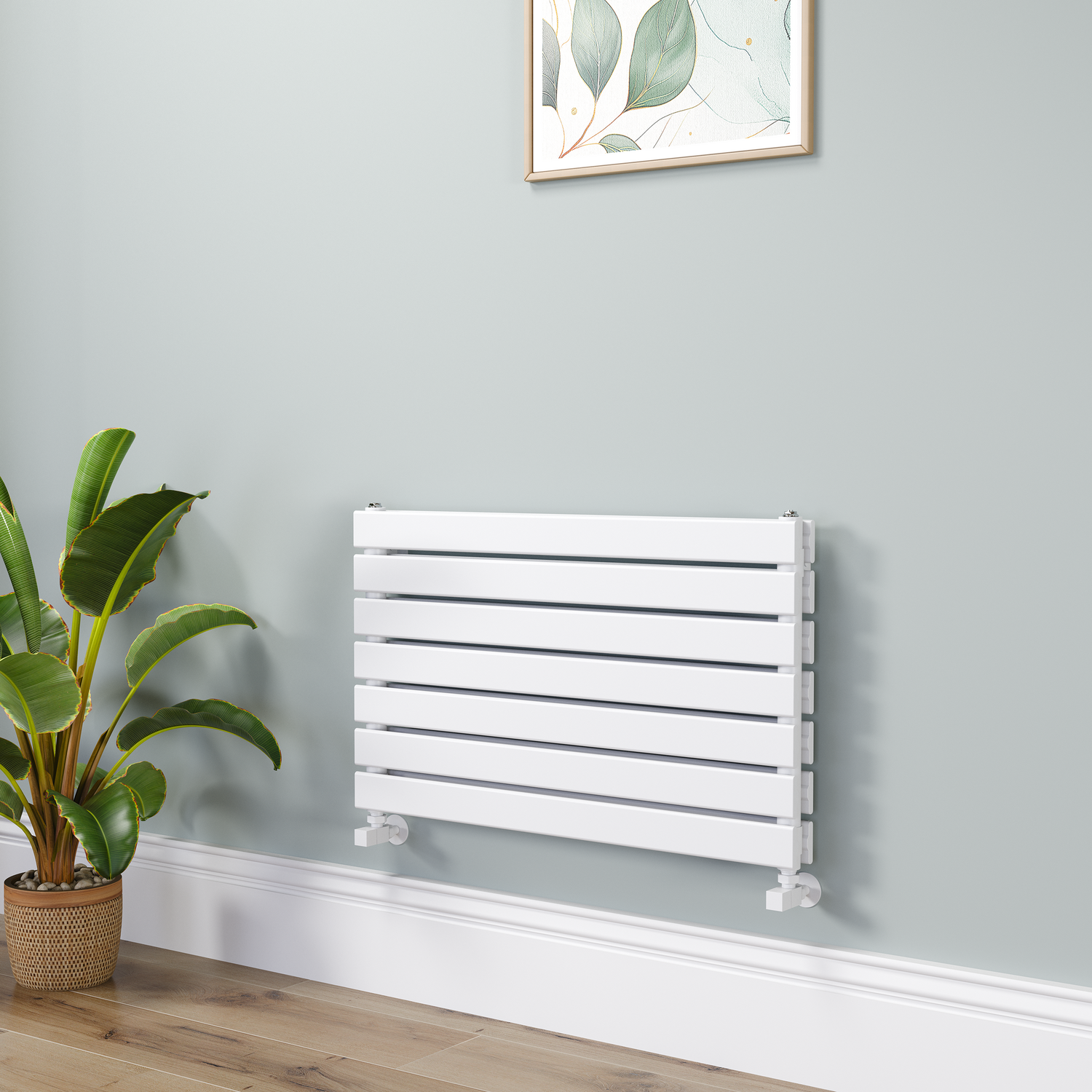 Riace  Flat Designer Radiator 490X800mm Double Panel 2369 Btu RHD7-800-WCF