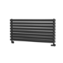 Sorrento Midnight Black Oval Designer Radiator 472x1000mm Double Panel 2952 BTU