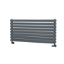 Sorrento Dark Grey Anthracite Oval Designer Radiator 472x1000mm Double Panel 2952 BTU