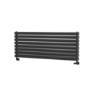 Sorrento Midnight Black Oval Designer Radiator 472x1200mm Double Panel 3485 BTU