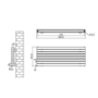 Sorrento Midnight Black Oval Designer Radiator 472x1200mm Double Panel 3485 BTU