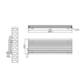 Sorrento Midnight Black Oval Designer Radiator 472x1400mm Double Panel 4010 BTU