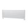 Sorrento White Oval Designer Radiator 472x1400mm Double Panel 4010 BTU