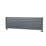 Sorrento Dark Grey Anthracite Oval Designer Radiator 472x1600mm Double Panel 4539 BTU
