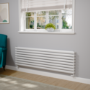 Sorrento White Oval Designer Radiator 472x1600mm Double Panel 4539 BTU