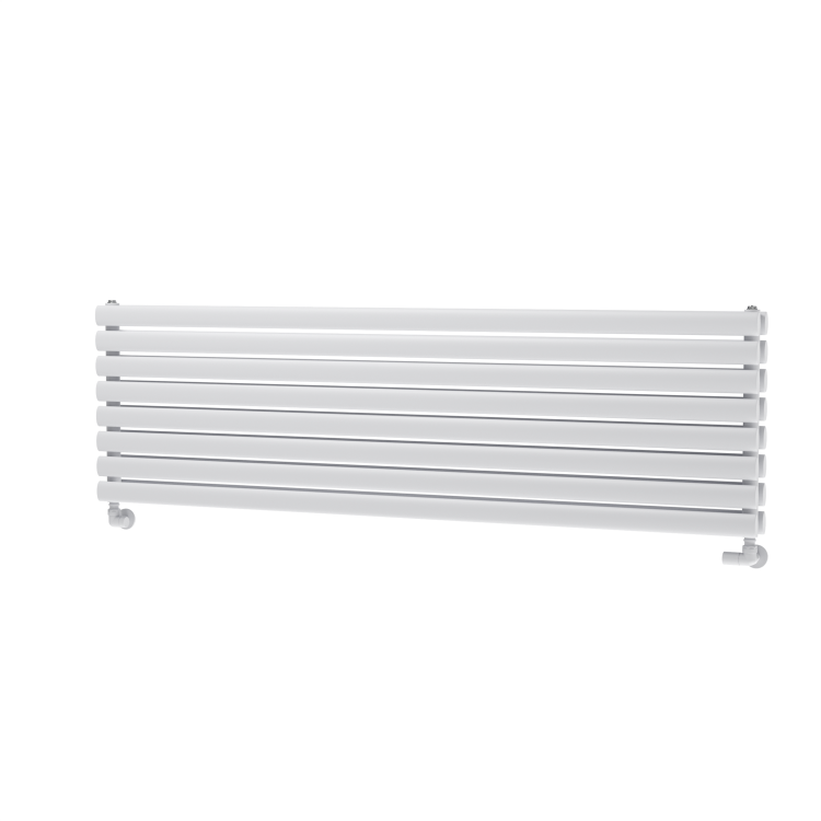 Sorrento White Oval Designer Radiator 472x1600mm Double Panel 4539 BTU