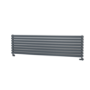 Sorrento Dark Grey Anthracite Oval Designer Radiator 472x1800mm Double Panel 5072 BTU