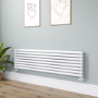 Sorrento White Oval Designer Radiator 472x1800mm Double Panel 5072 BTU