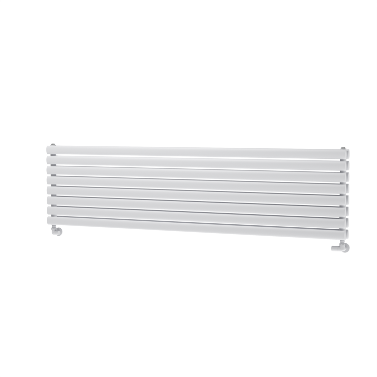 Sorrento White Oval Designer Radiator 472x1800mm Double Panel 5072 BTU